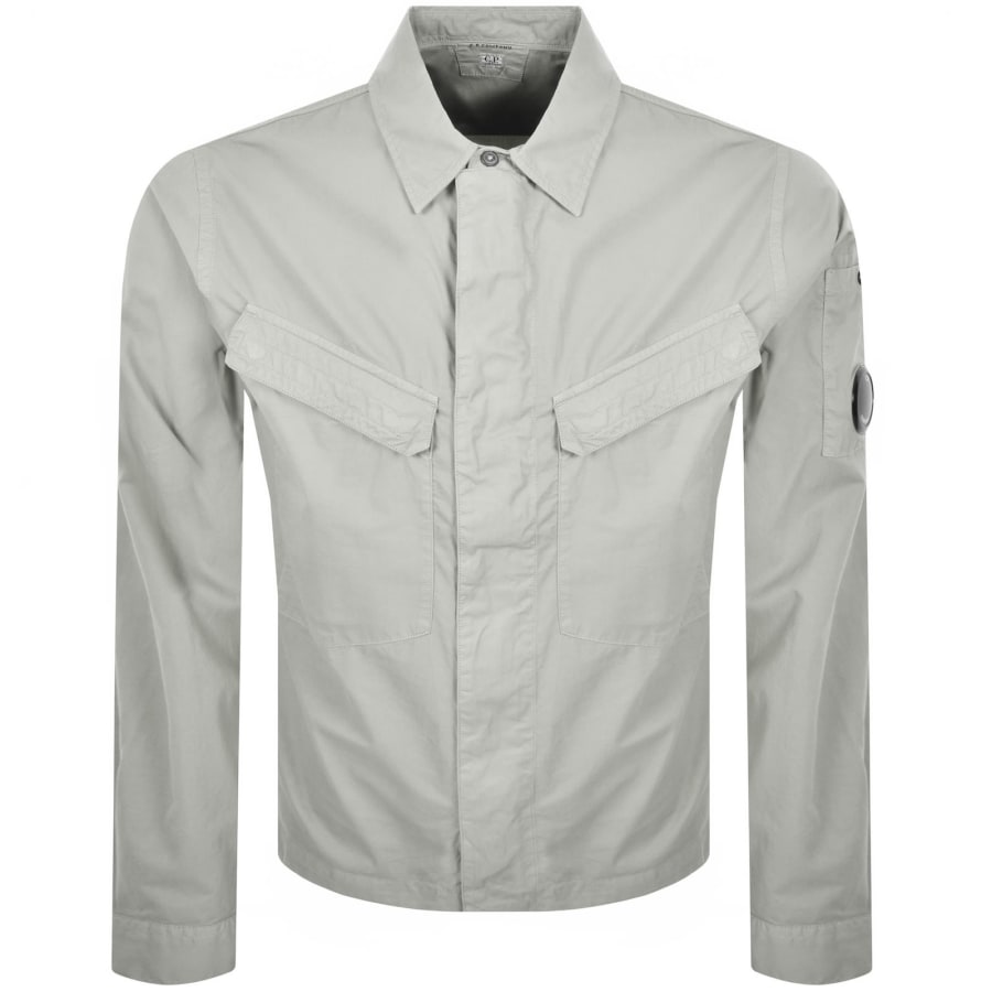 Image number 2 for CP Company Gabardine Overshirt Grey