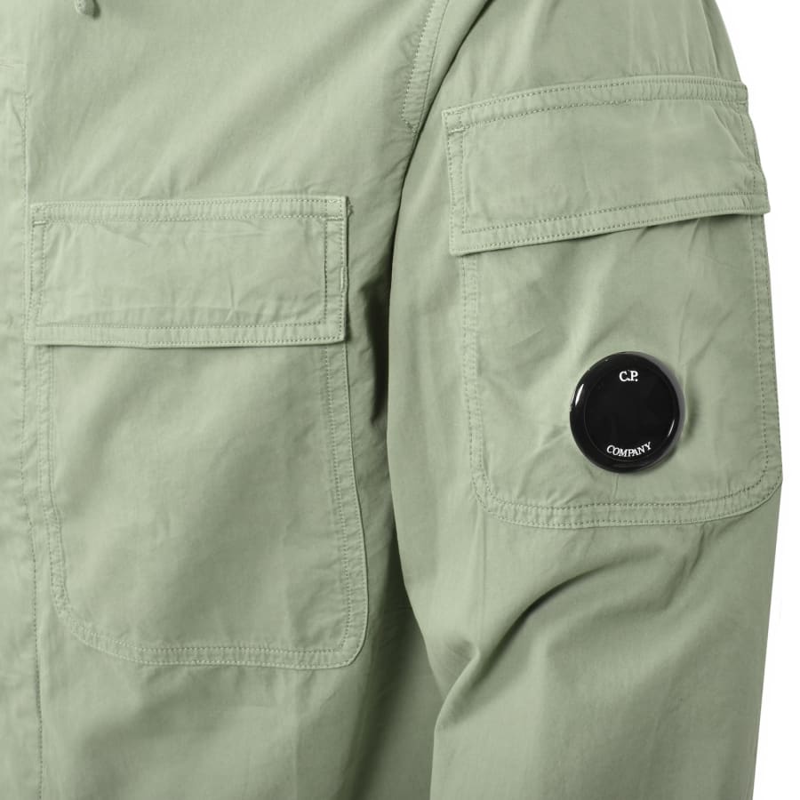 Image number 4 for CP Company Gabardine Overshirt Green