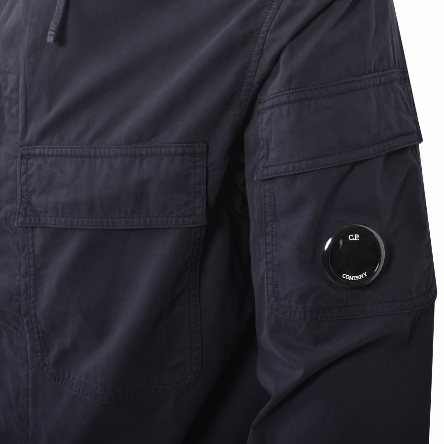 Image number 4 for CP Company Gabardine Overshirt Navy
