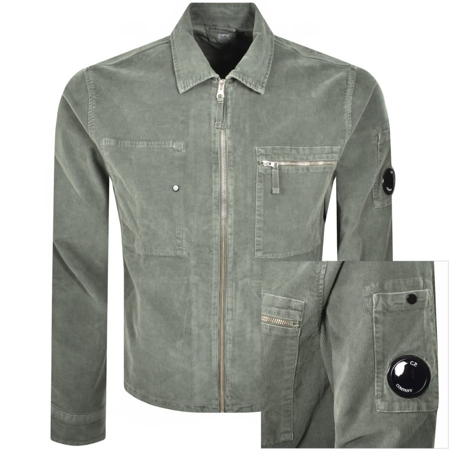 Image number 1 for CP Company Gabardine Overshirt Green