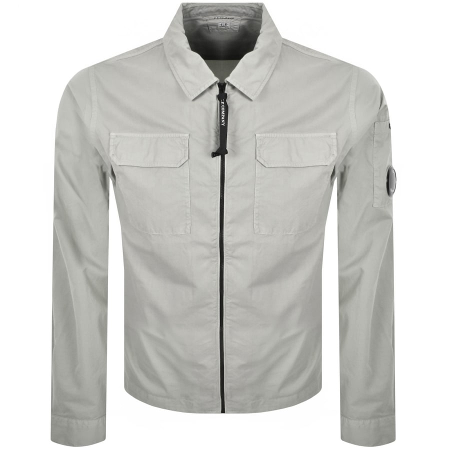 Image number 2 for CP Company Gabardine Overshirt Grey