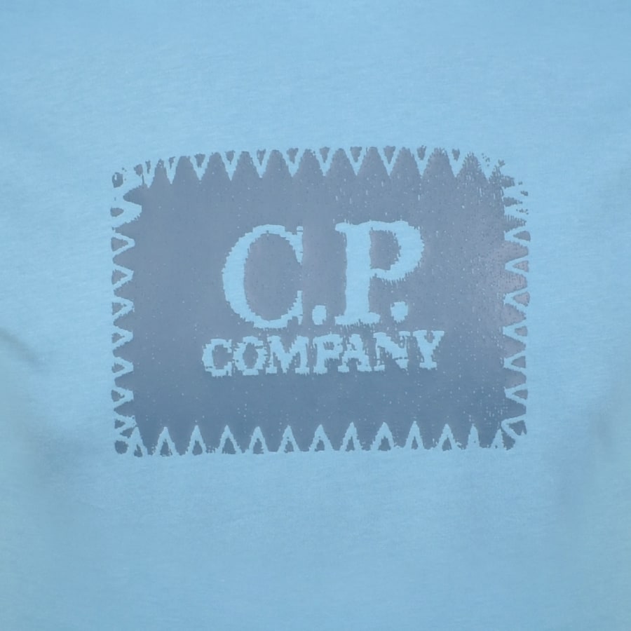 Image number 3 for CP Company Logo T Shirt Aegean Blue