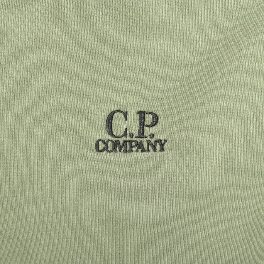 Image number 3 for CP Company Diagonal Fleece Sweatshirt Green