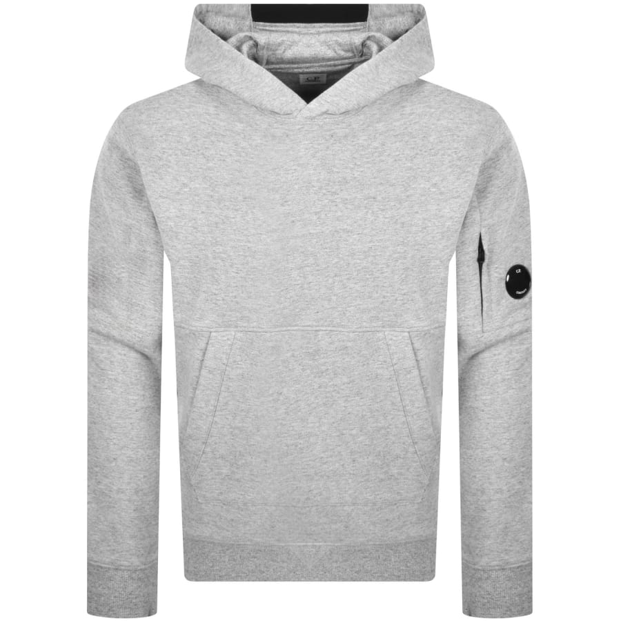 Image number 2 for CP Company Diagonal Raised Hoodie Grey