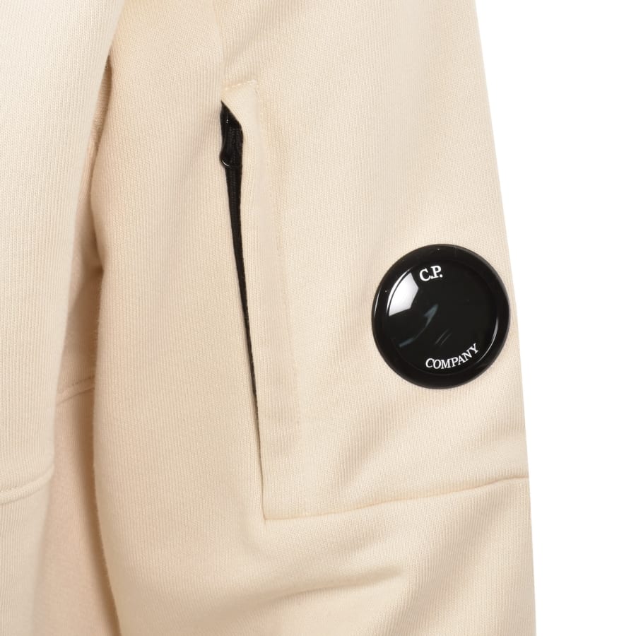 Image number 4 for CP Company Diagonal Raised Hoodie Cream