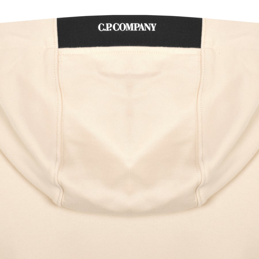 Image number 5 for CP Company Diagonal Raised Hoodie Cream