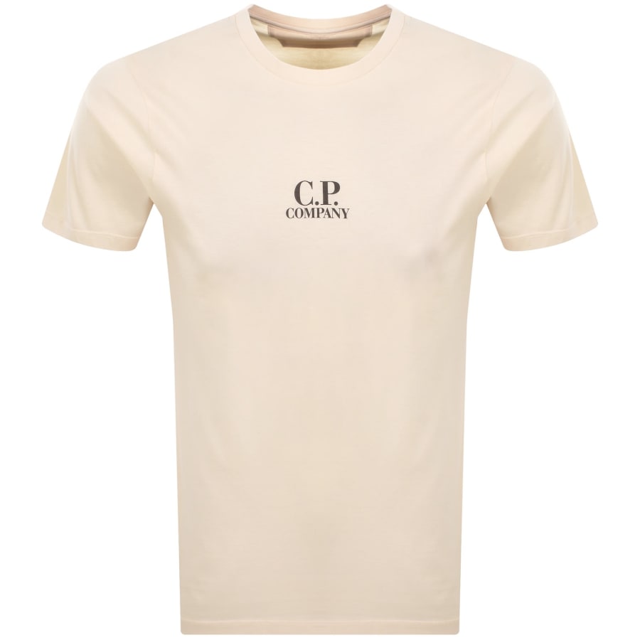 Image number 2 for CP Company Logo T Shirt Cream