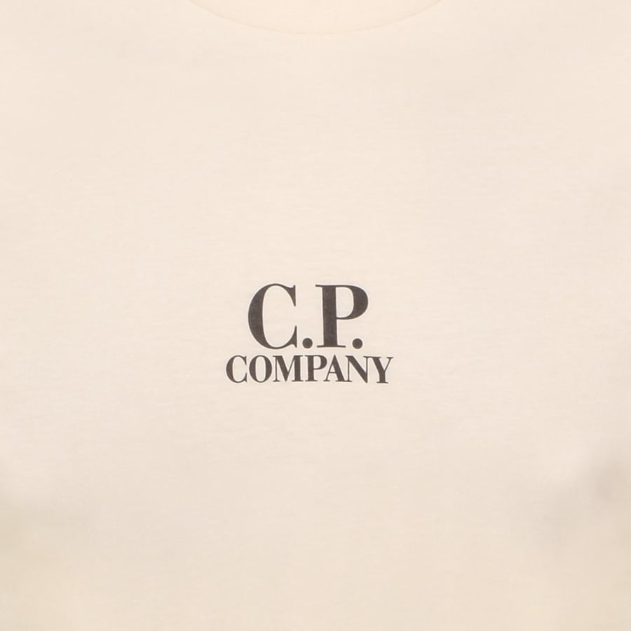 Image number 4 for CP Company Logo T Shirt Cream