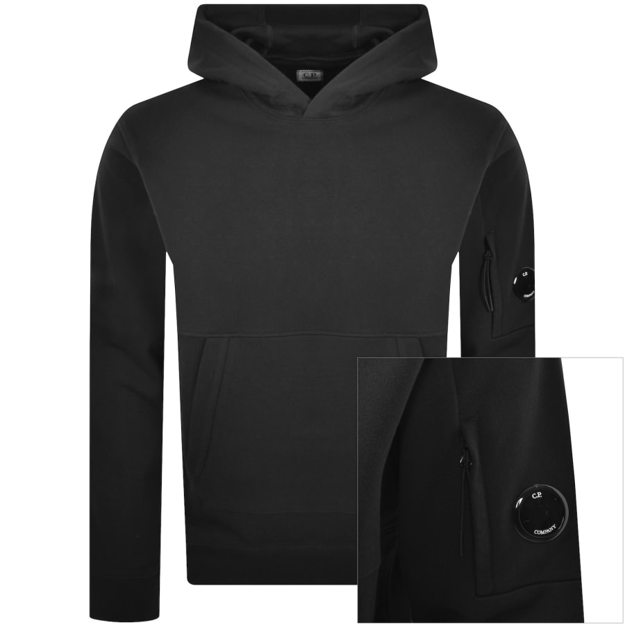 Image number 1 for CP Company Diagonal Raised Hoodie Black