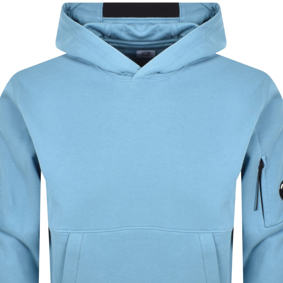 Image number 3 for CP Company Diagonal Raised Hoodie Aegean Blue