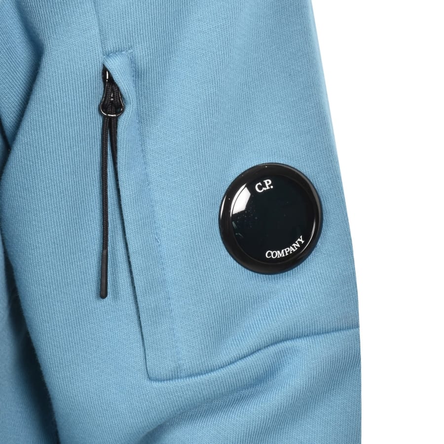 Image number 4 for CP Company Diagonal Raised Hoodie Aegean Blue