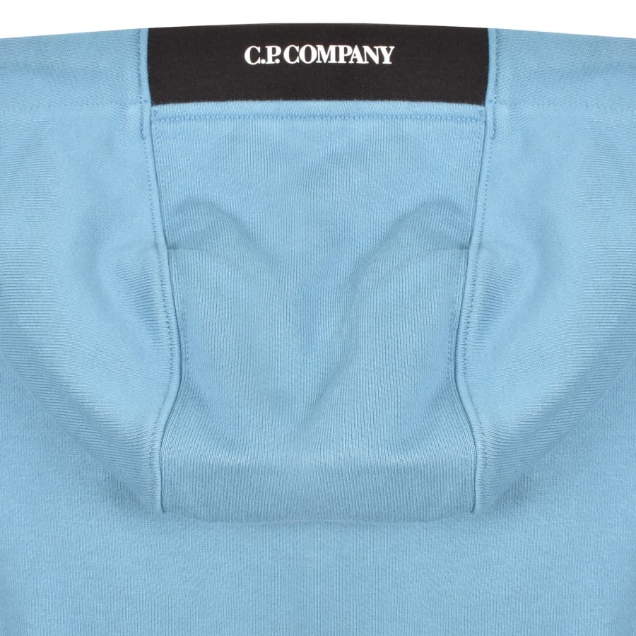 Image number 5 for CP Company Diagonal Raised Hoodie Aegean Blue