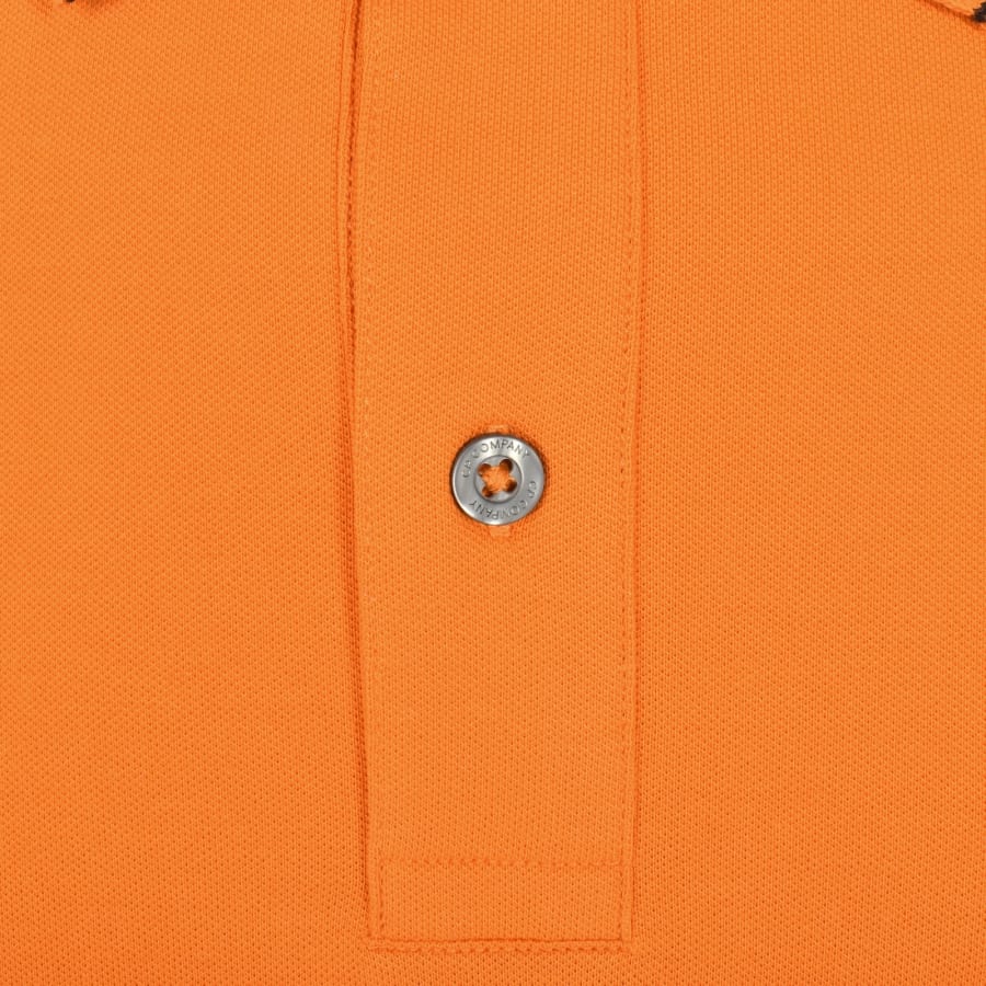 Image number 4 for CP Company Tipped Polo T Shirt Russet Orange
