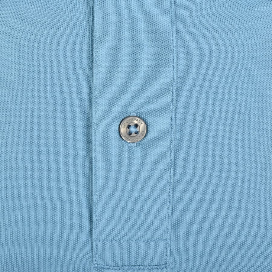 Image number 4 for CP Company Tipped Polo T Shirt Aegean Blue