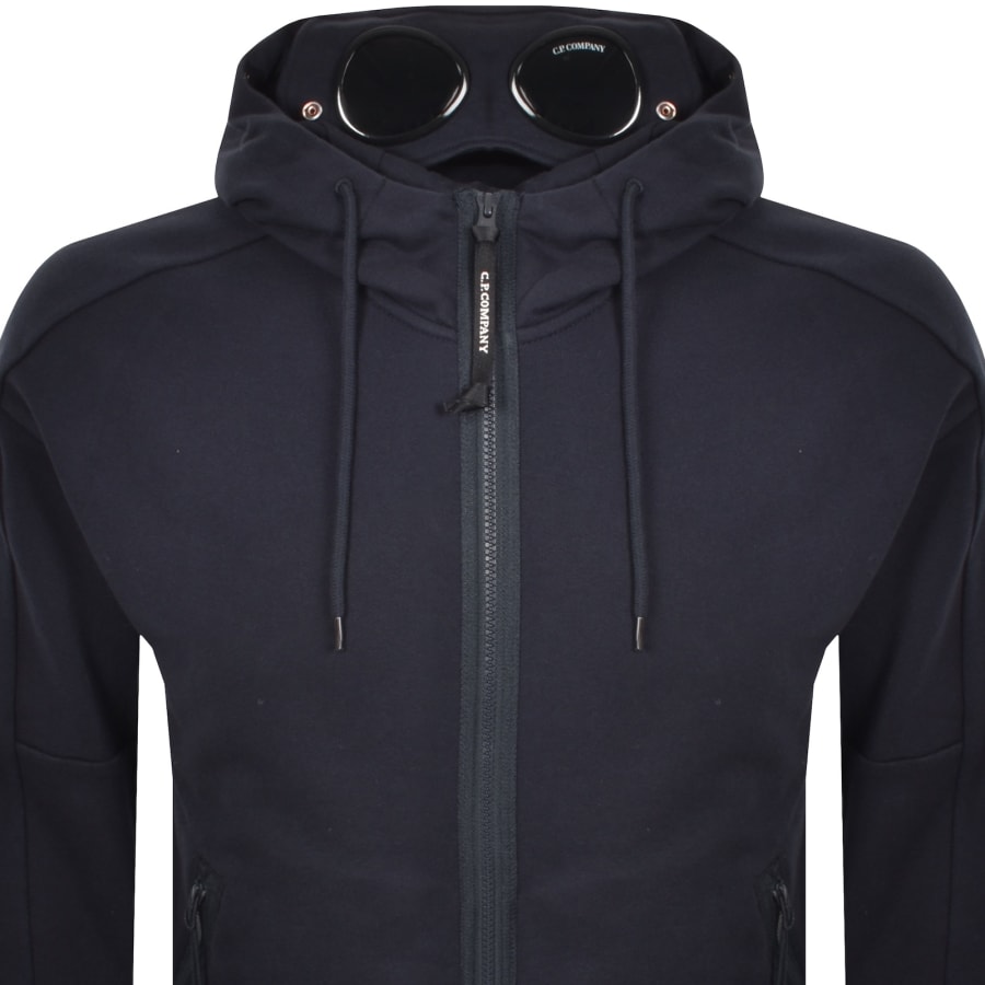 Image number 2 for CP Company Diagonal Hoodie Navy