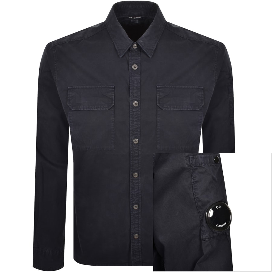 Image number 1 for CP Company Gabardine Shirt Navy