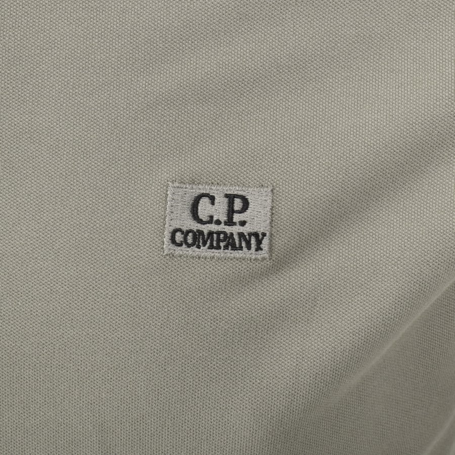 Image number 3 for CP Company Half Zip Polo T Shirt Fallen Rock