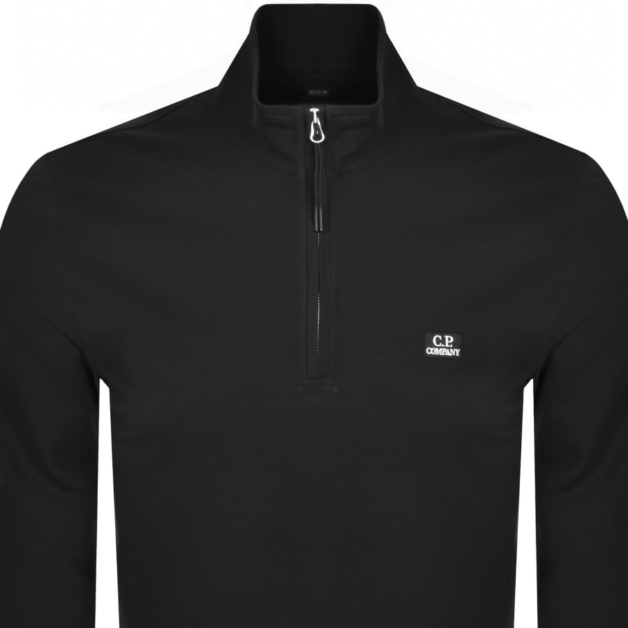 Image number 2 for CP Company Half Zip Polo T Shirt Black