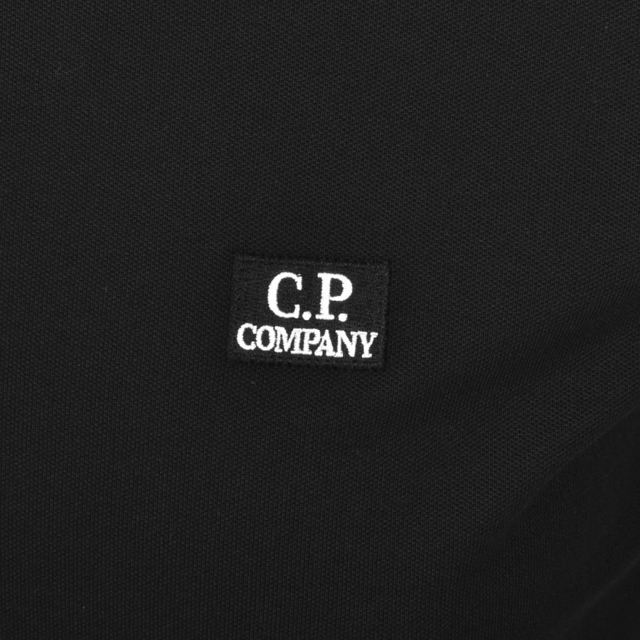 Image number 3 for CP Company Half Zip Polo T Shirt Black