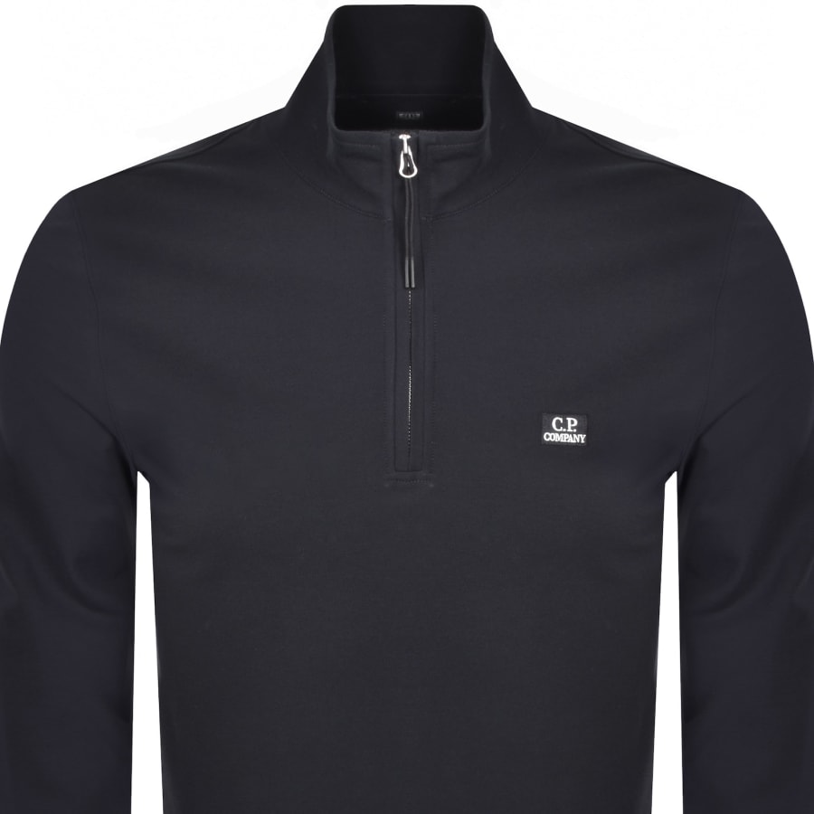 Image number 2 for CP Company Half Zip Polo Navy