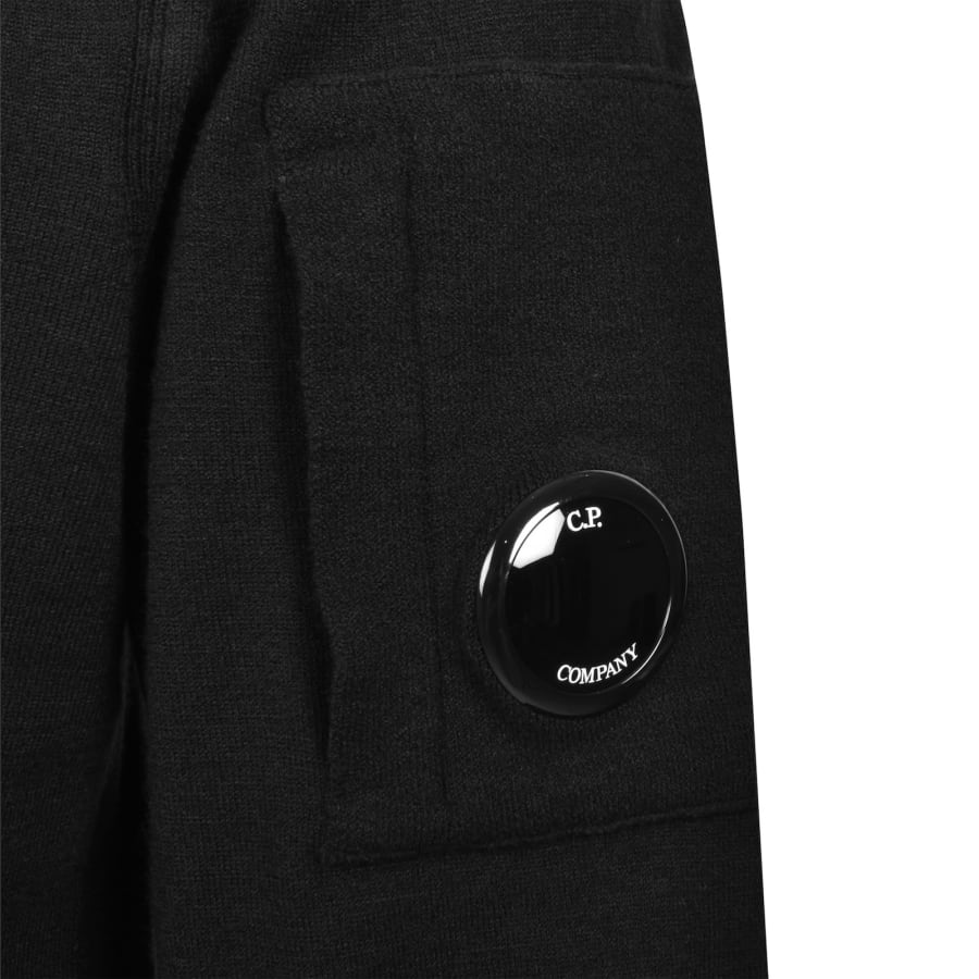 Image number 4 for CP Company Wool Knit Polo Black