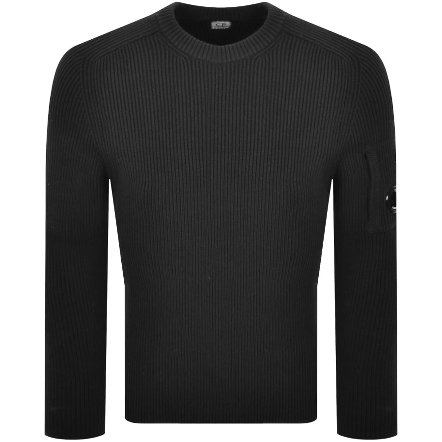Image number 2 for CP Company Rib Knit Jumper Black
