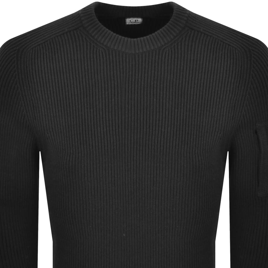 Image number 3 for CP Company Rib Knit Jumper Black