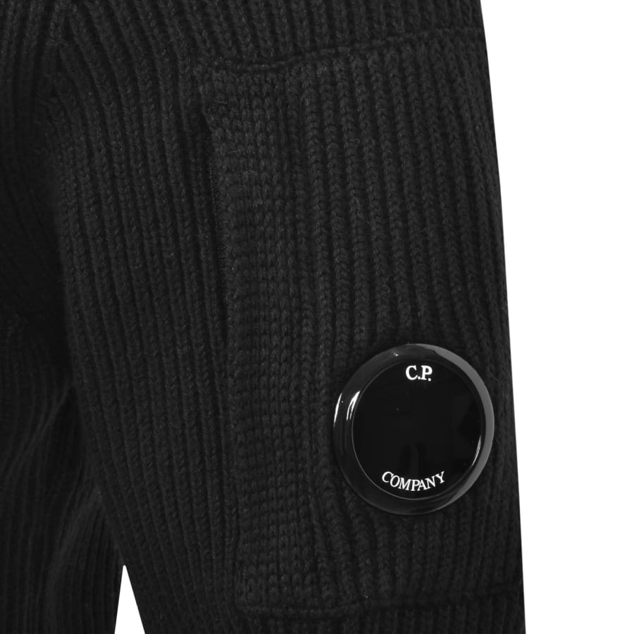 Image number 4 for CP Company Rib Knit Jumper Black