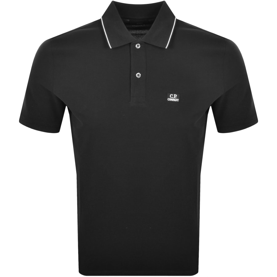 Image number 1 for CP Company Polo T Shirt Black