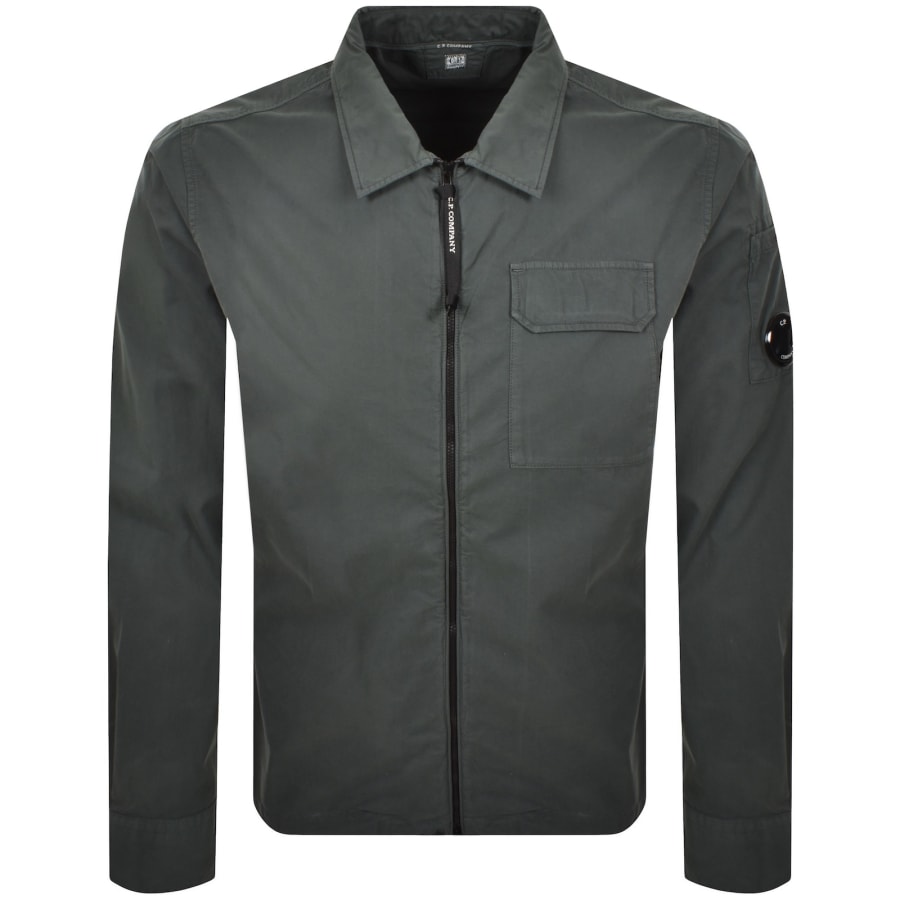 Image number 2 for CP Company Gabardine Overshirt Grey