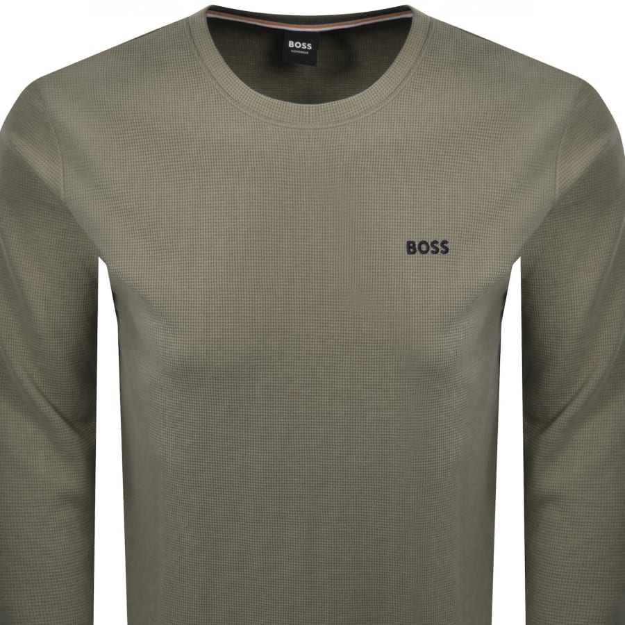 Image number 2 for BOSS Waffle T Shirt Open Brown