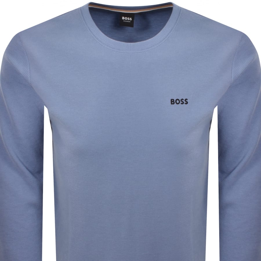 Image number 2 for BOSS Waffle T Shirt Light Pastel Blue