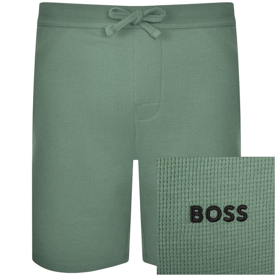 Image number 1 for BOSS Waffle Shorts Open Green