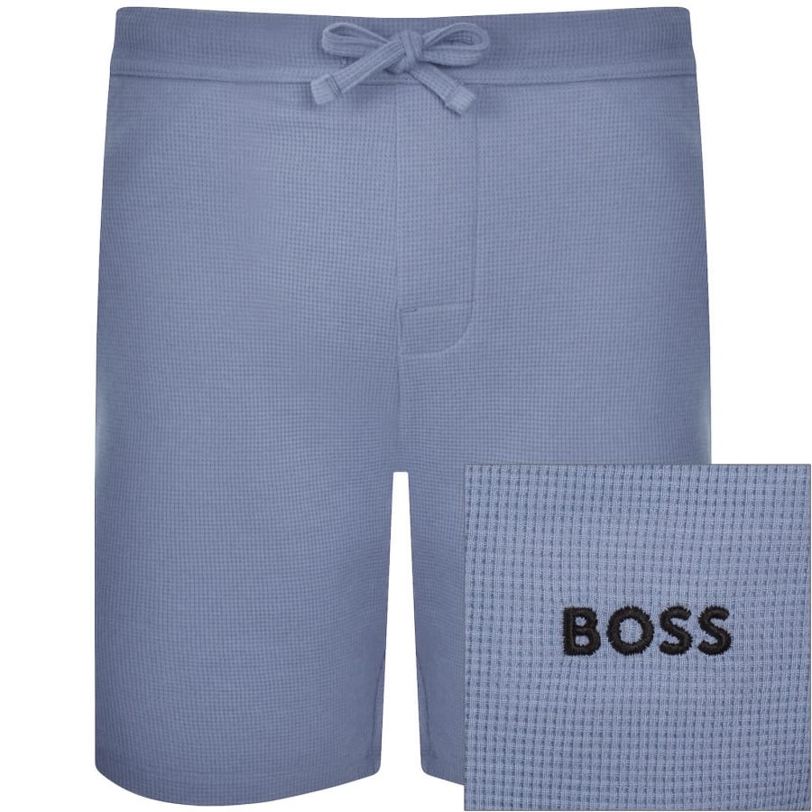 Image number 1 for BOSS Waffle Shorts Light Pastel Blue