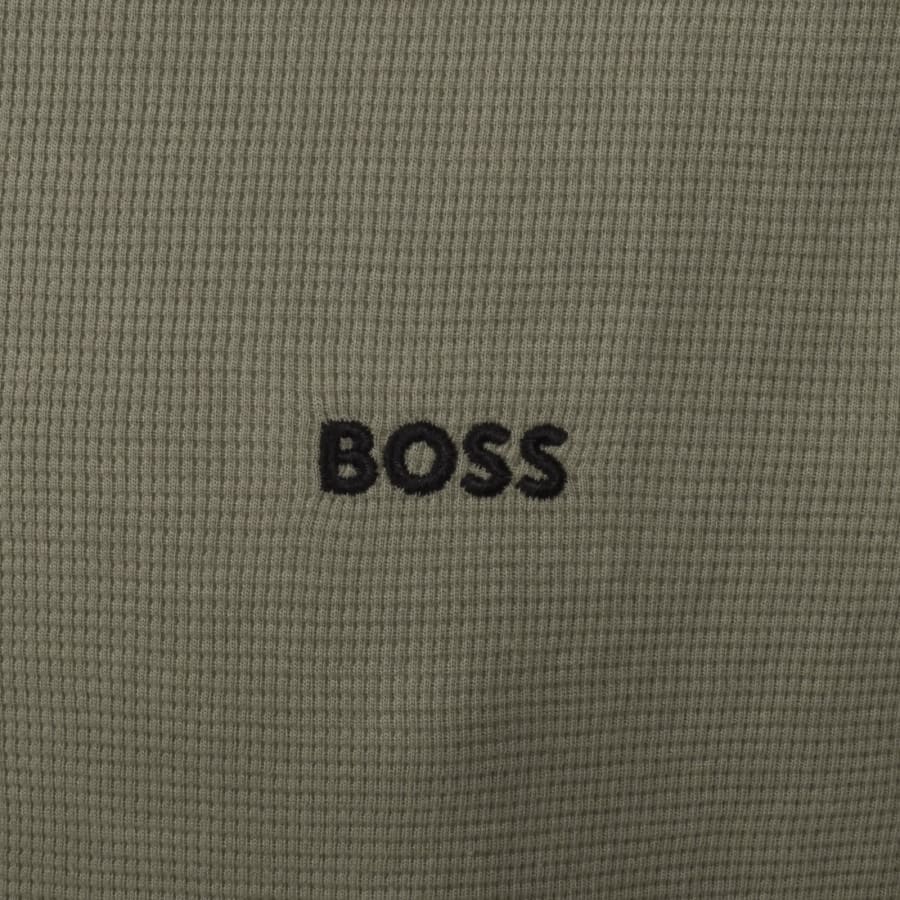 Image number 3 for BOSS Waffle Hooded T Shirt Open Brown