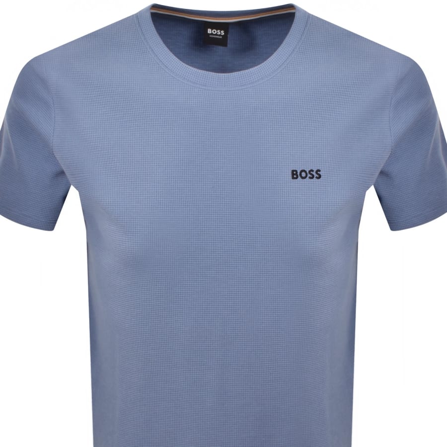 Image number 2 for BOSS Waffle T Shirt Light Pastel Blue