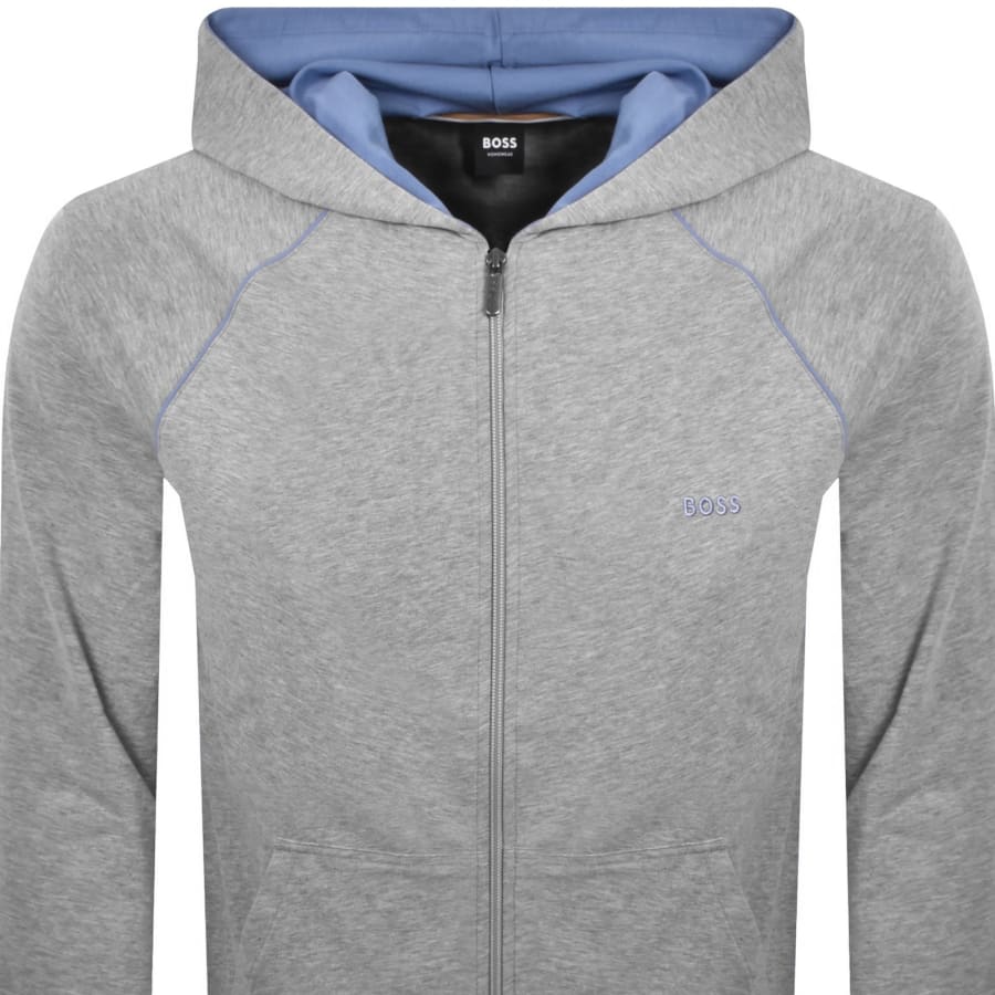 Image number 2 for BOSS Mix And Match Full Zip Hoodie Grey