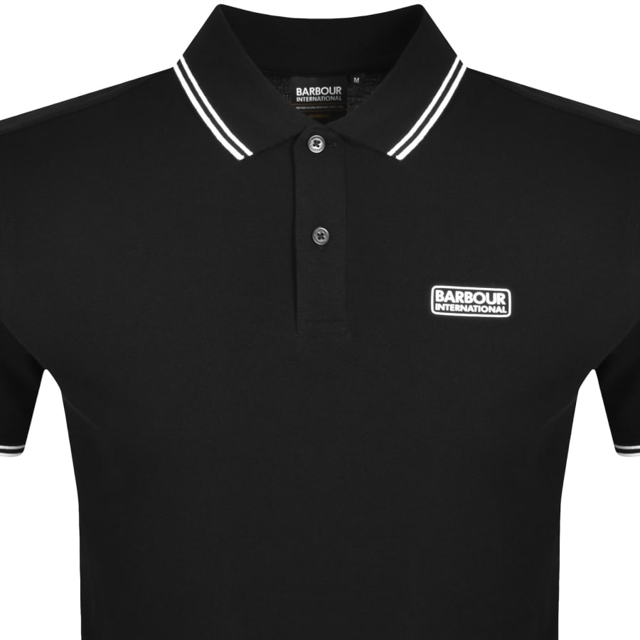 Image number 2 for Barbour International Evan Tipped Polo Black