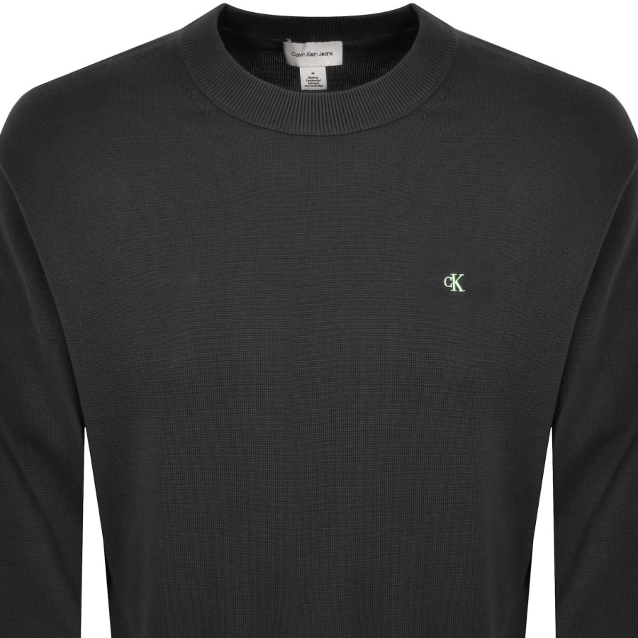 Image number 2 for Calvin Klein Jeans Crew Neck Jumper Black