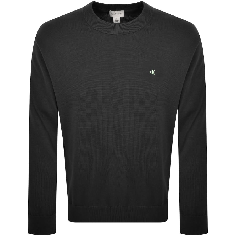 Image number 1 for Calvin Klein Jeans Crew Neck Jumper Black