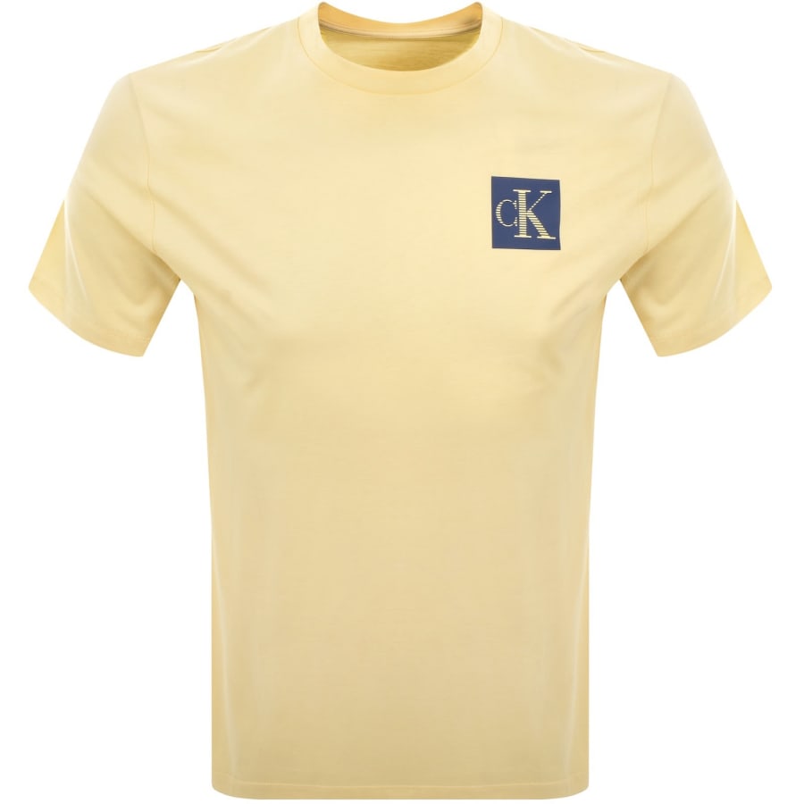 Image number 1 for Calvin Klein Jeans Crew Neck T Shirt Yellow