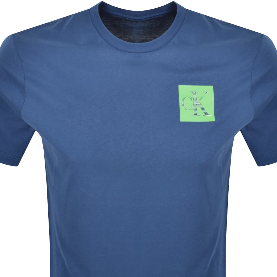 Image number 2 for Calvin Klein Jeans Crew Neck T Shirt Blue