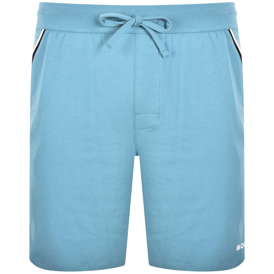 Image number 1 for BOSS Unique Jersey Shorts Light Pastel Blue