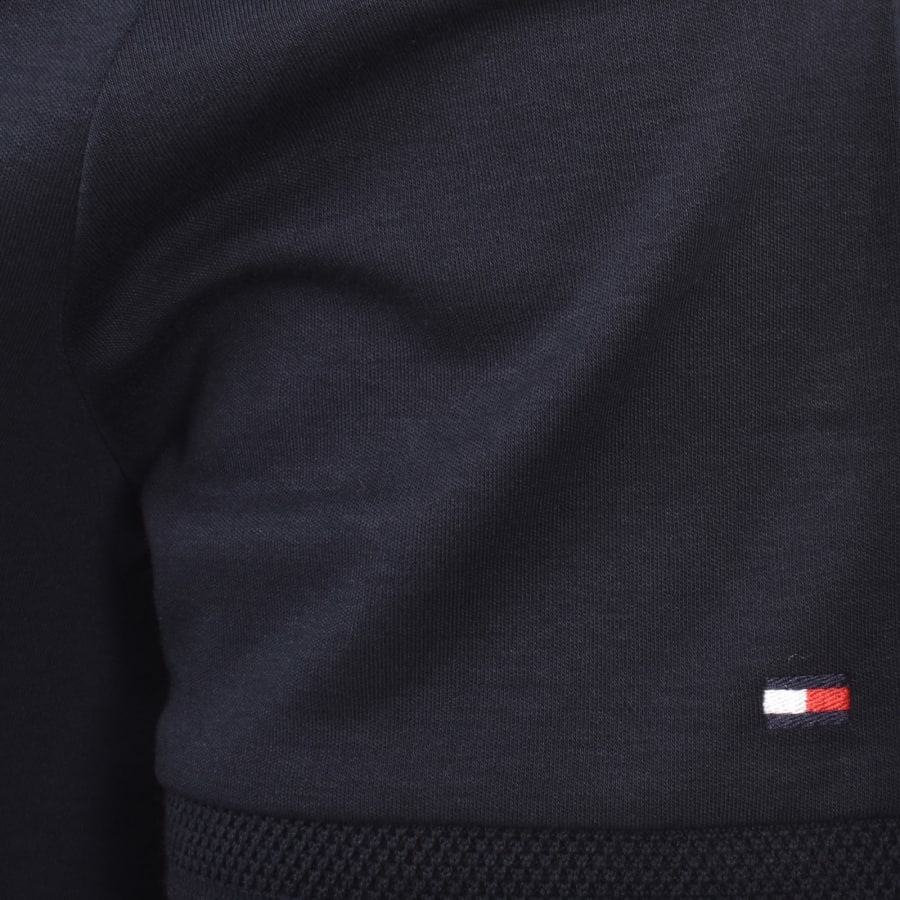 Image number 3 for Tommy Hilfiger Interlock Zip Polo T Shirt Navy
