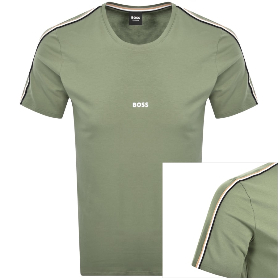 Image number 1 for BOSS Unique T Shirt Open Green