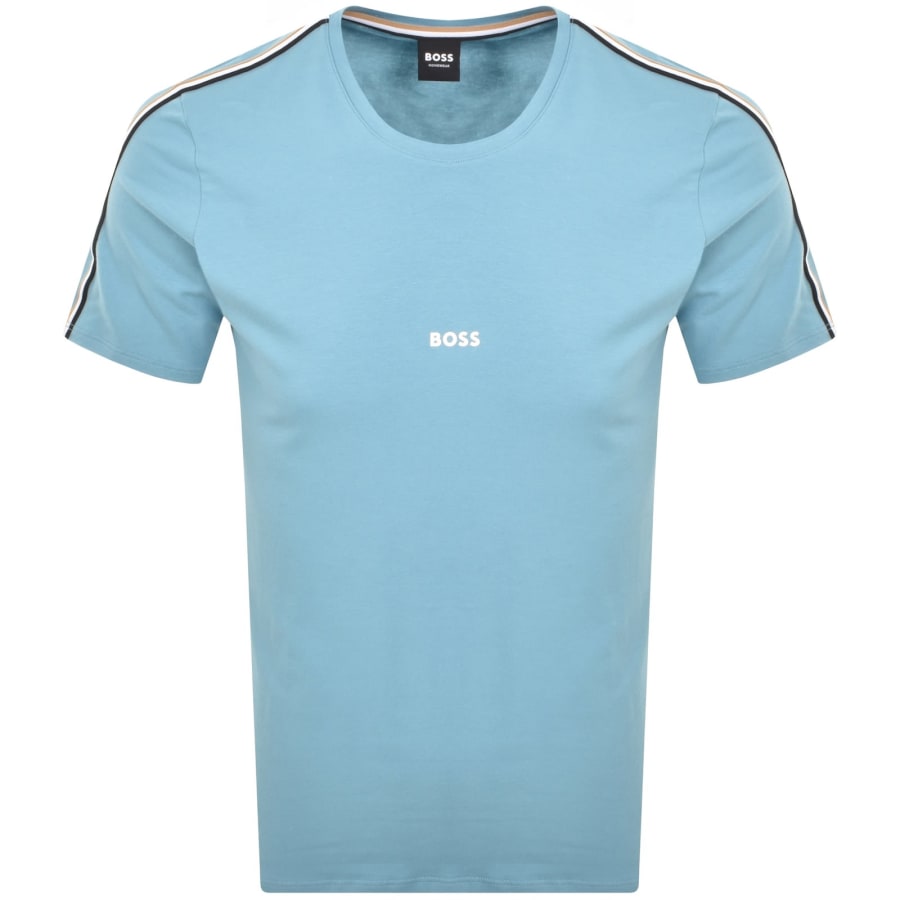Image number 2 for BOSS Unique T Shirt Light Pastel Blue