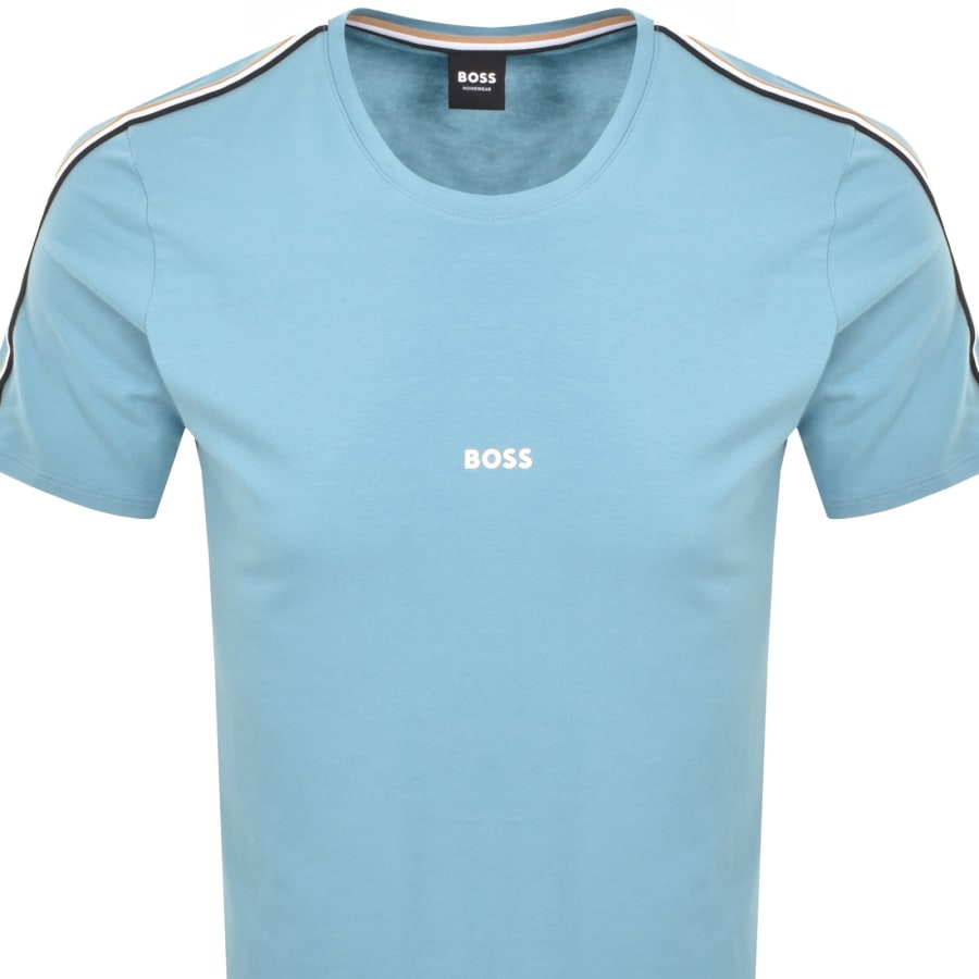 Image number 3 for BOSS Unique T Shirt Light Pastel Blue