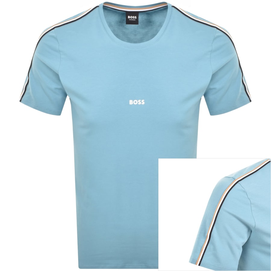 Image number 1 for BOSS Unique T Shirt Light Pastel Blue