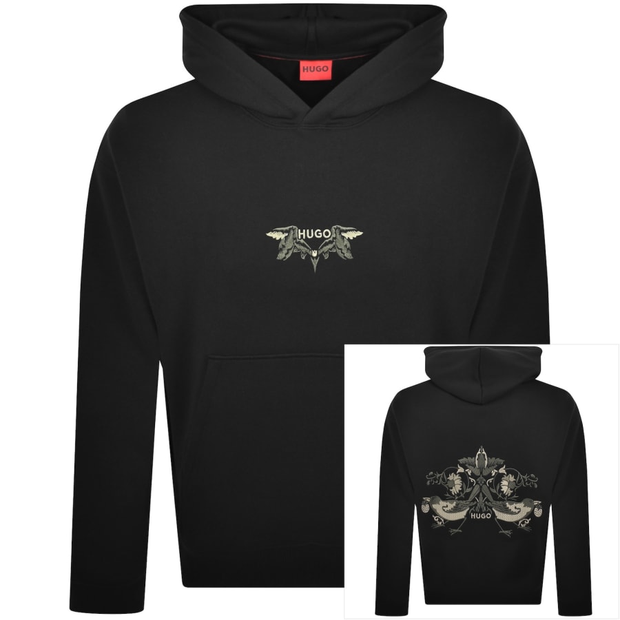 Image number 1 for HUGO Dimstone Hoodie Black