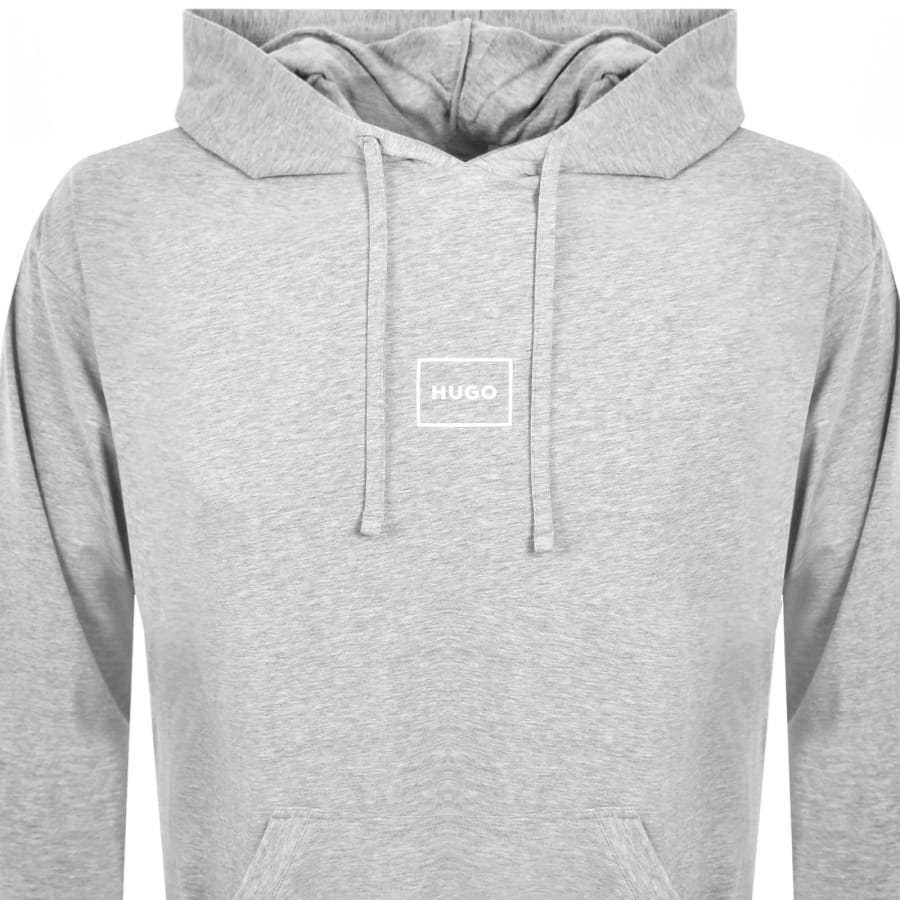 Image number 2 for HUGO Laze Hoodie Medium Grey